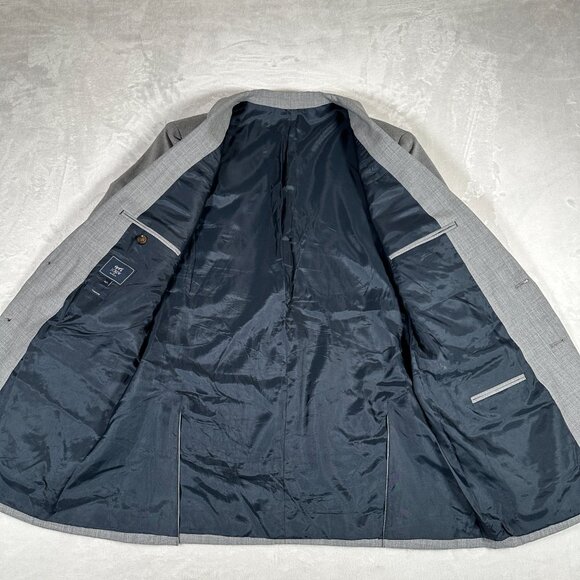 J. Crew Blazer Men Size 42L Gray 100% Wool Voyager Thompson Two Button B8632 EUC - Picture 8 of 11